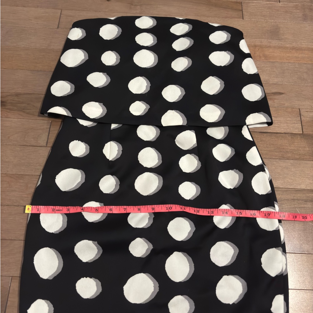 Keepsake the label polka dot strapless mini dress small black white grey - Picture 2 of 10